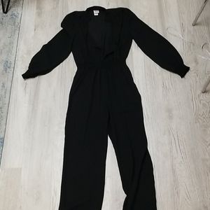 Vintage  black chiffon jumpsuit (polyester)